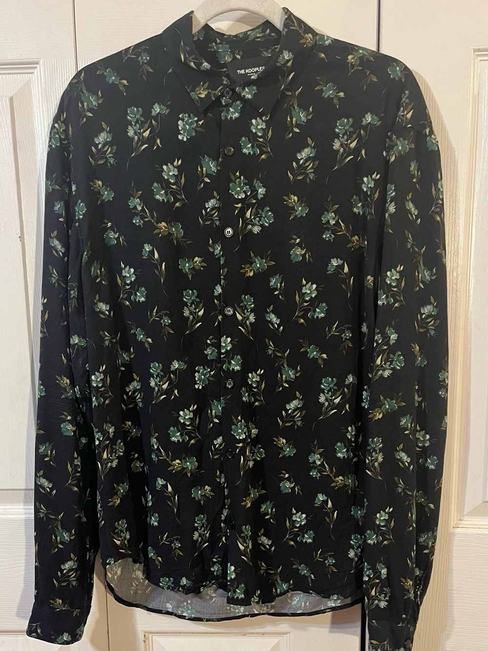 The Kooples Paris Relaxed Fit Men’s Shirt Long Sleeve Floral Size Medium